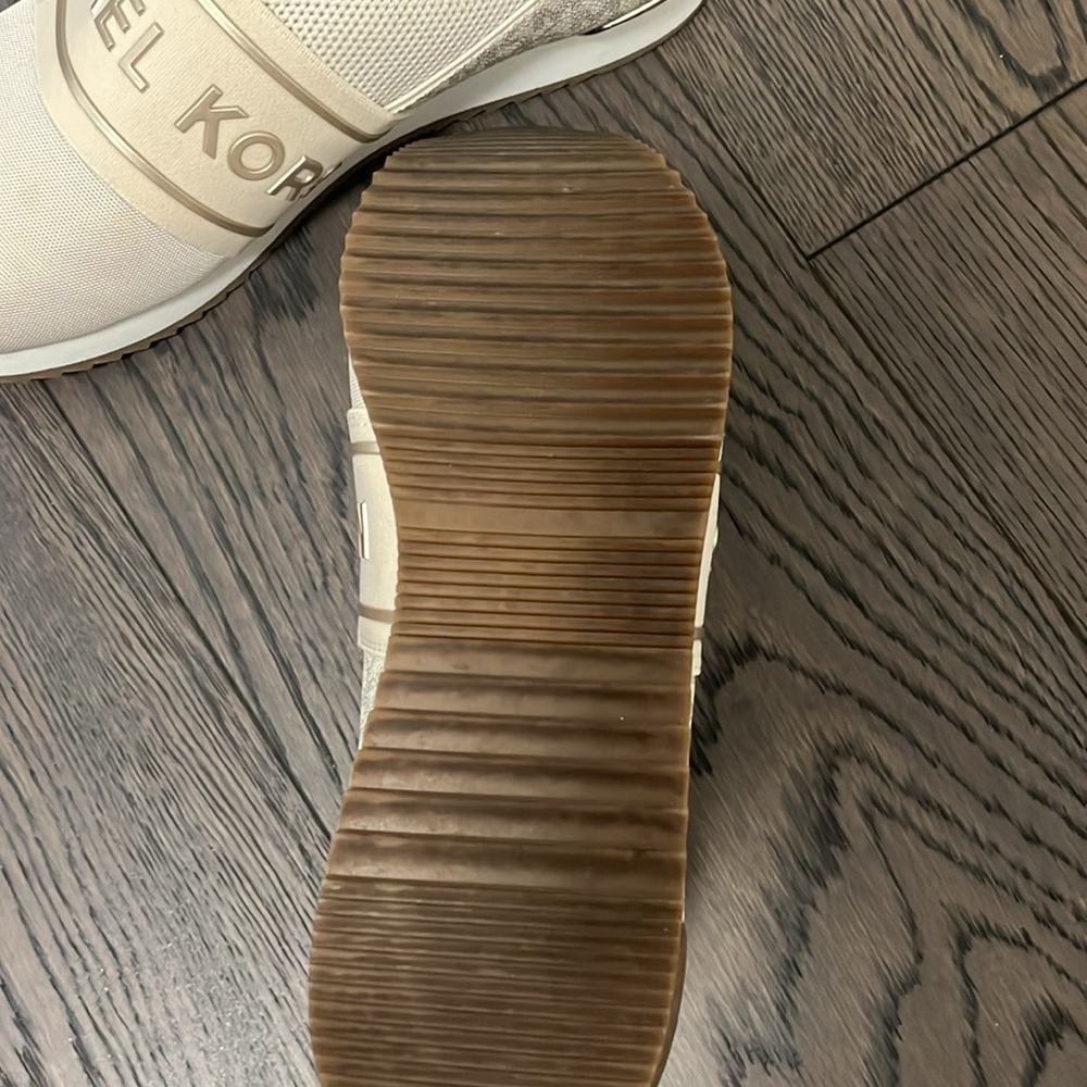 Michael Kors Cream Knit Slip-On Sneakers - Picture 5 of 6